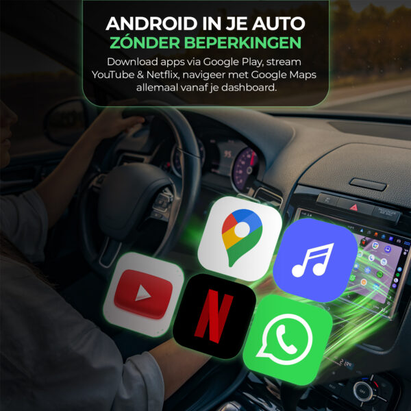 Mtronic® Autobox – AI Box voor CarPlay & Android Auto – Installeer Elke App op je Autoscherm – Smartbox met YouTube, Netflix & Meer – 8GB RAM 128GB ROM – Inclusief Bluetooth Afstandsbediening & HDMI – Nieuwste Model 2025 – Zwart - Afbeelding 6