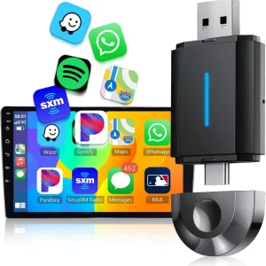Mini 2-in-1 CarPlay & Android Auto Dongle - Draadloze CarPlay en Android Auto Verbinding