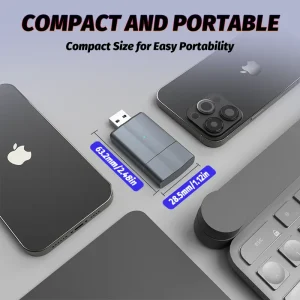 Mini 2-in-1 CarPlay & Android Auto Dongle - Draadloze CarPlay en Android Auto Verbinding (metalen behuizing)
