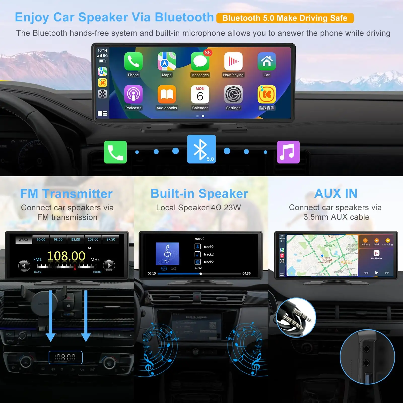 Draadloos Navigatiesysteem met Apple CarPlay en Android Auto – Voor Een Slimme en Veilige Rit - Afbeelding 4